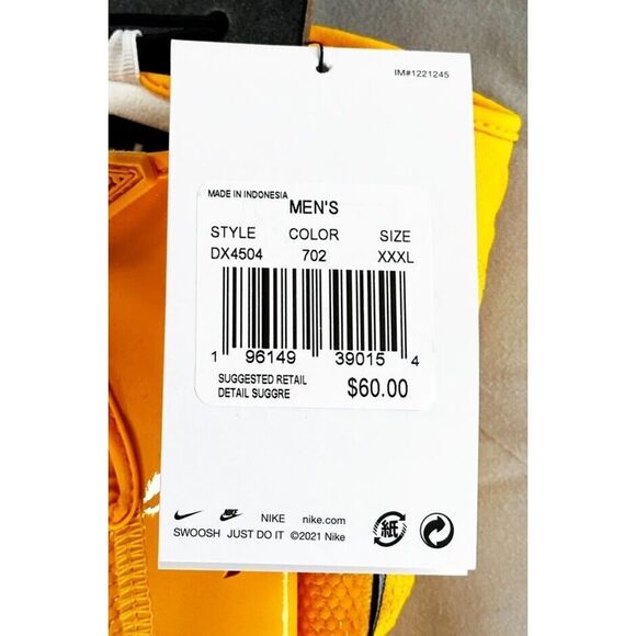NIKE Vapor Jet Football Gloves Size 3XL Yellow Receiver DX4504-702 NWT - Picture 4 of 6
